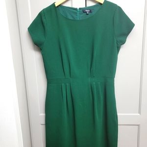 Madewell Green  Short Sleeve  Sheath  Pockets Size 10 Dress